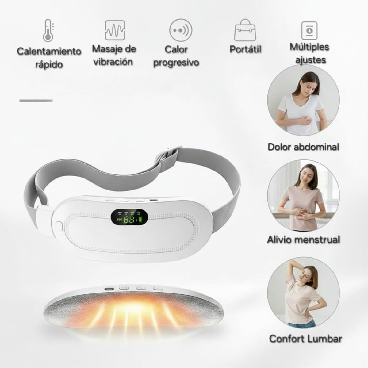 Modos de vibración del cinturón anticólicos