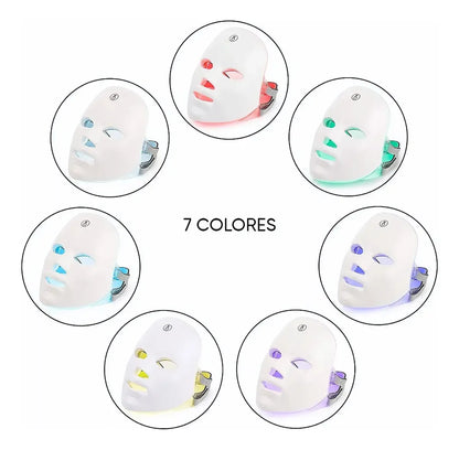 Máscara LED 7 colores de luz