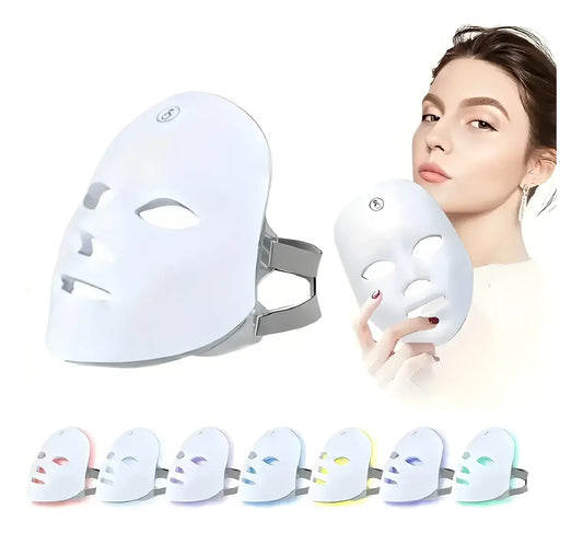 Máscara facial LED 7 colores con control - TJ Medic Shop